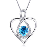 Infinity Heart Birthstone Necklace