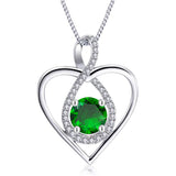 Infinity Heart Birthstone Necklace