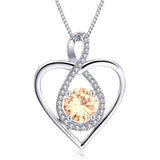 Infinity Heart Birthstone Necklace