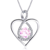 Infinity Heart Birthstone Necklace