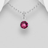 Small Swarovski Round Birthstone Necklace