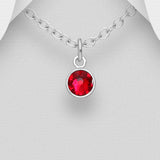 Small Swarovski Round Birthstone Necklace