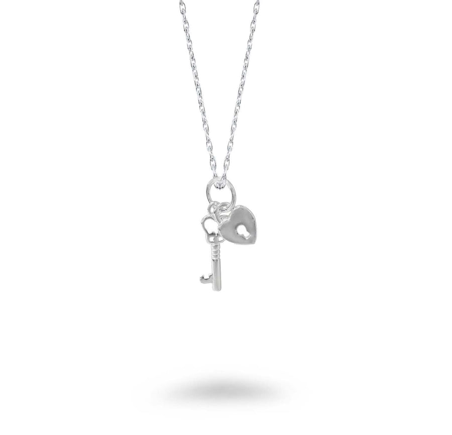 Small Key and Lock Necklace