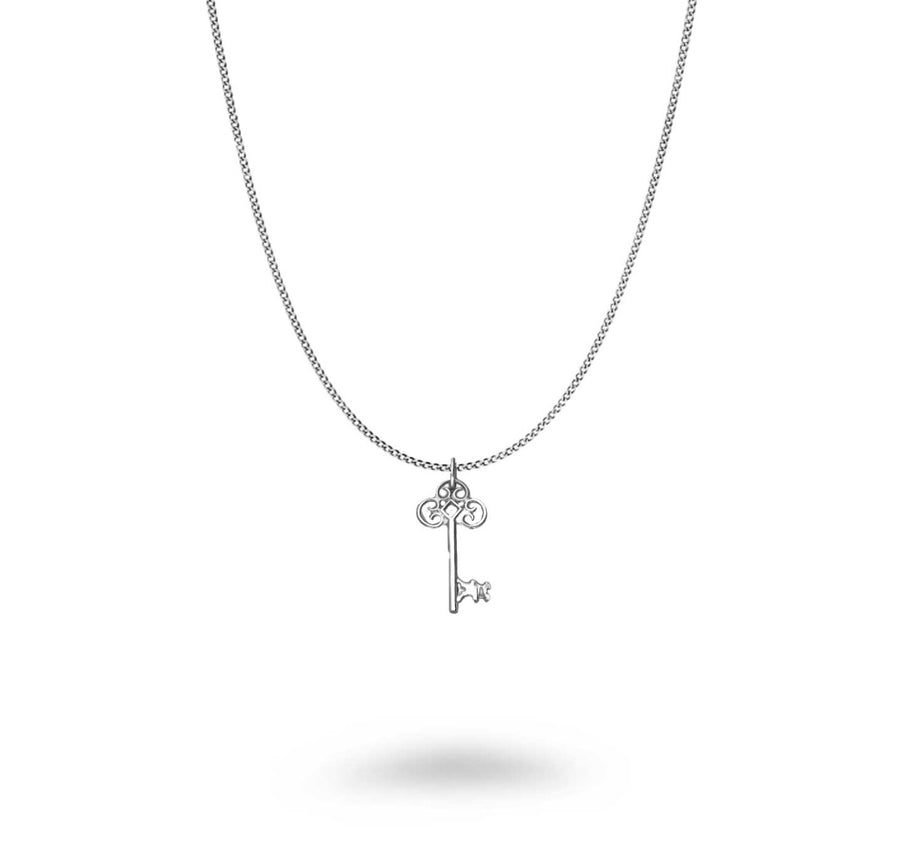 Ornate Clover Key Necklace