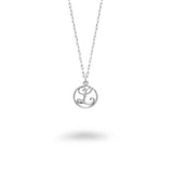 Circle Script Initial Necklace