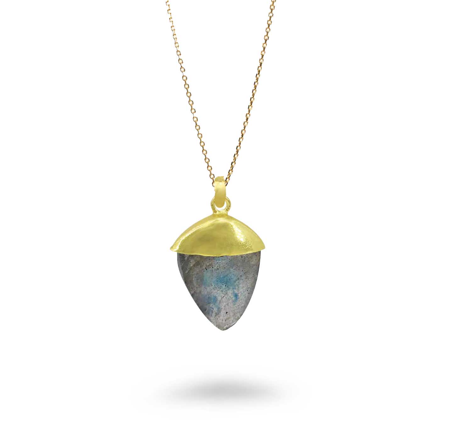 Semi Precious Cone Shape Necklace