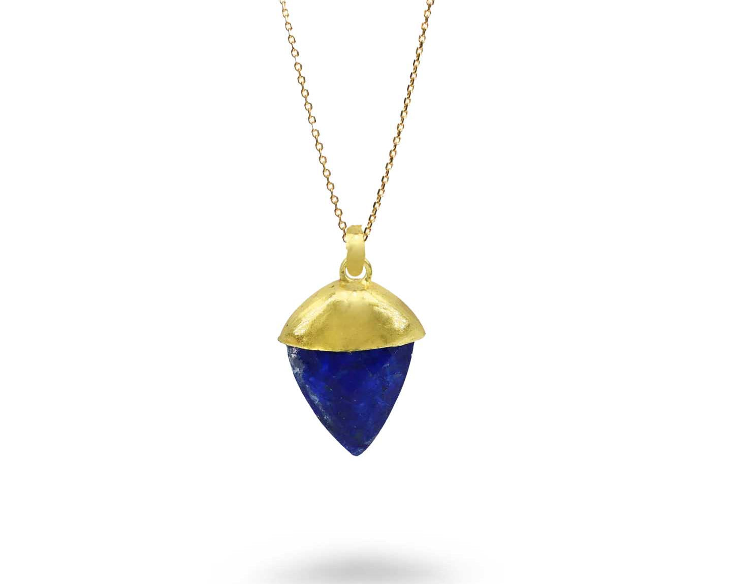 Semi Precious Cone Shape Necklace
