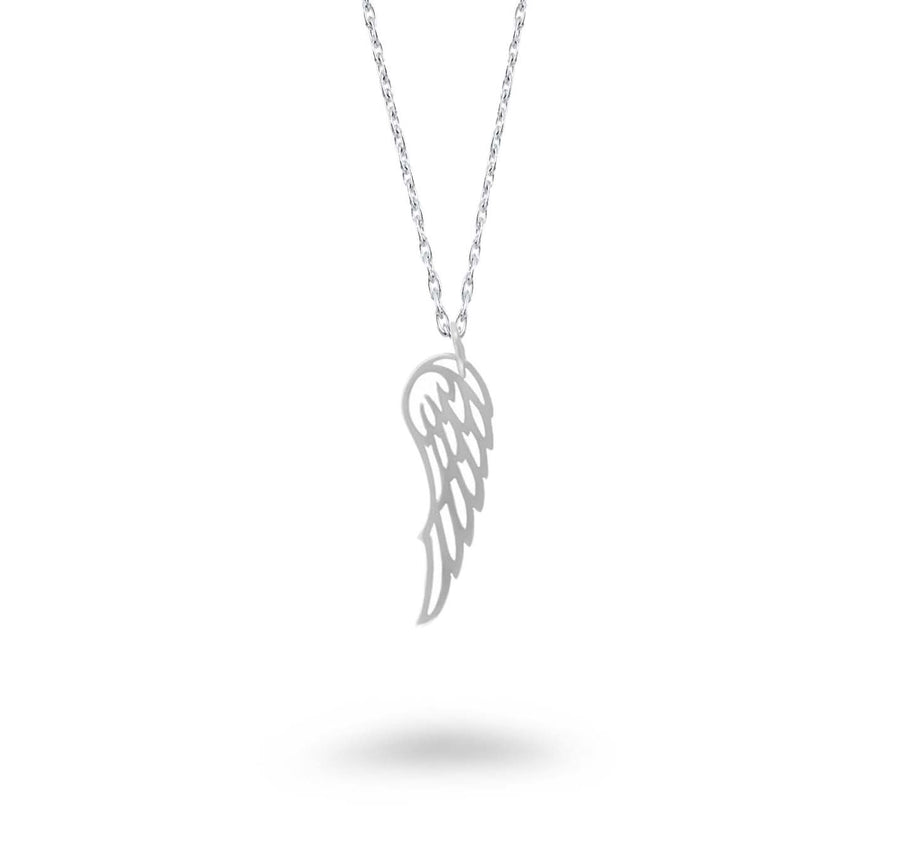 Medium Outline Angel Wing Necklace