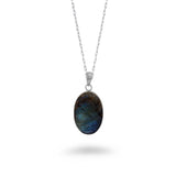 Large Oval Labradorite Necklace