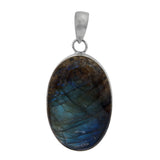Large Oval Labradorite Necklace