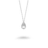 Teardrop Lotus cut-out Necklace