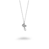 Textured Lotus Blossom and Bud Necklace