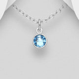 Small Swarovski Round Birthstone Necklace