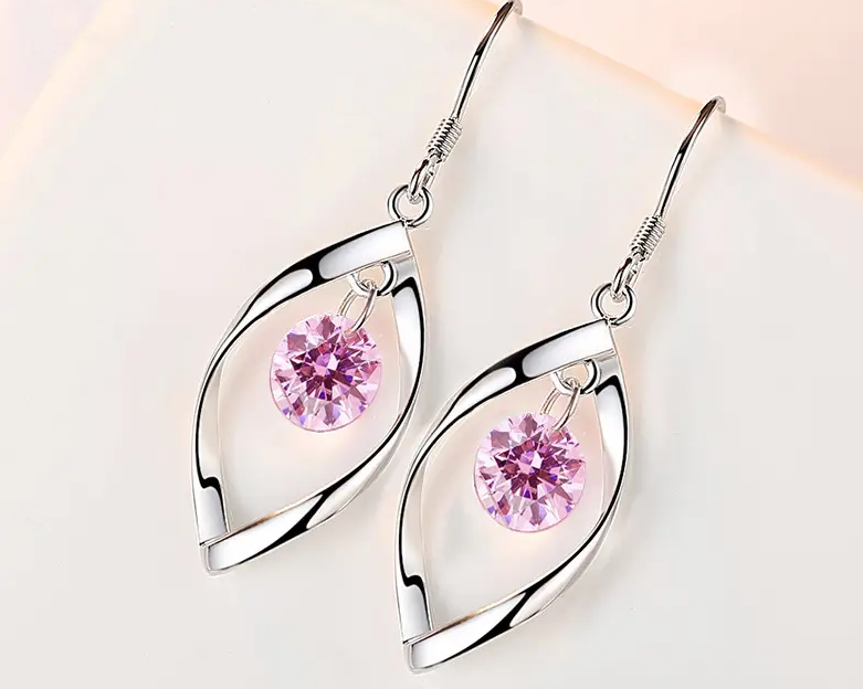 Shepherd Hook Marquis CZ Earrings