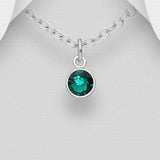 Small Swarovski Round Birthstone Necklace