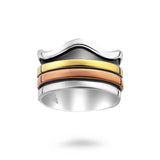 Wavy Meditation Tri-tone Meditation Ring