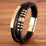 Layered Multi-leather Stylish Bracelet