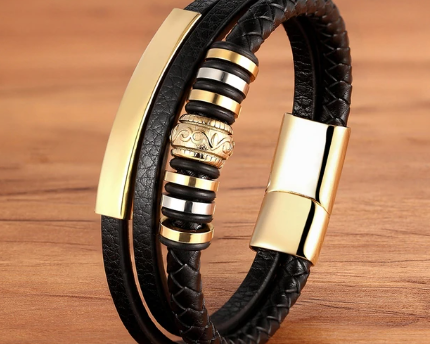 Layered Multi-leather Stylish Bracelet