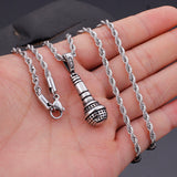 Stainless Steel Microphone Necklace