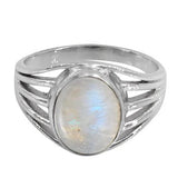 Lined Moonstone Ring
