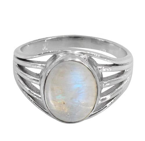 Lined Moonstone Ring