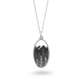 Oval Mountain and Forest Necklace