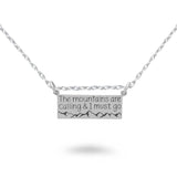 "The Mountains are Calling" Rectangle Necklace