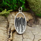 Oval Mountain and Forest Necklace