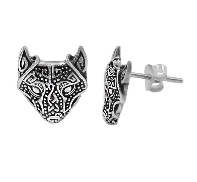 Celtic Knot Viking Wolf Earrings