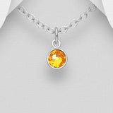 Small Swarovski Round Birthstone Necklace