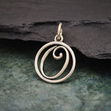 Circle Script Initial Necklace