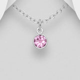 Small Swarovski Round Birthstone Necklace