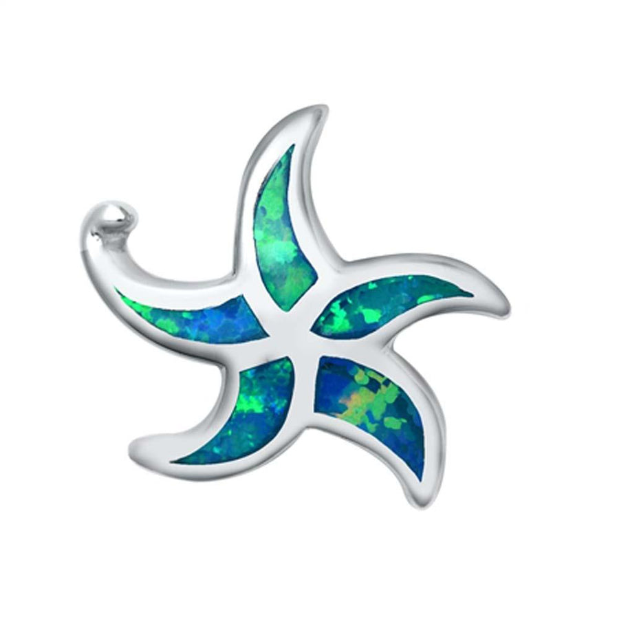 Opal Center Slider Starfish Necklace