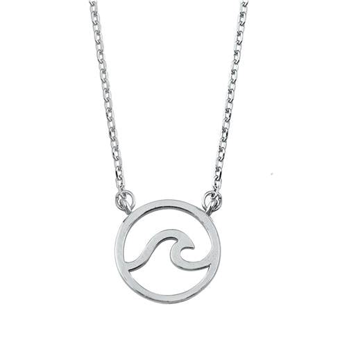 Open Circle Wave Necklace