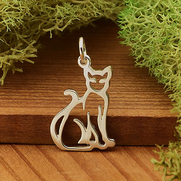 Openworks Sitting Cat Necklace