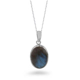 Oval Labradorite 20mm Necklace