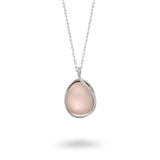 Oval Rose Quartz Necklace