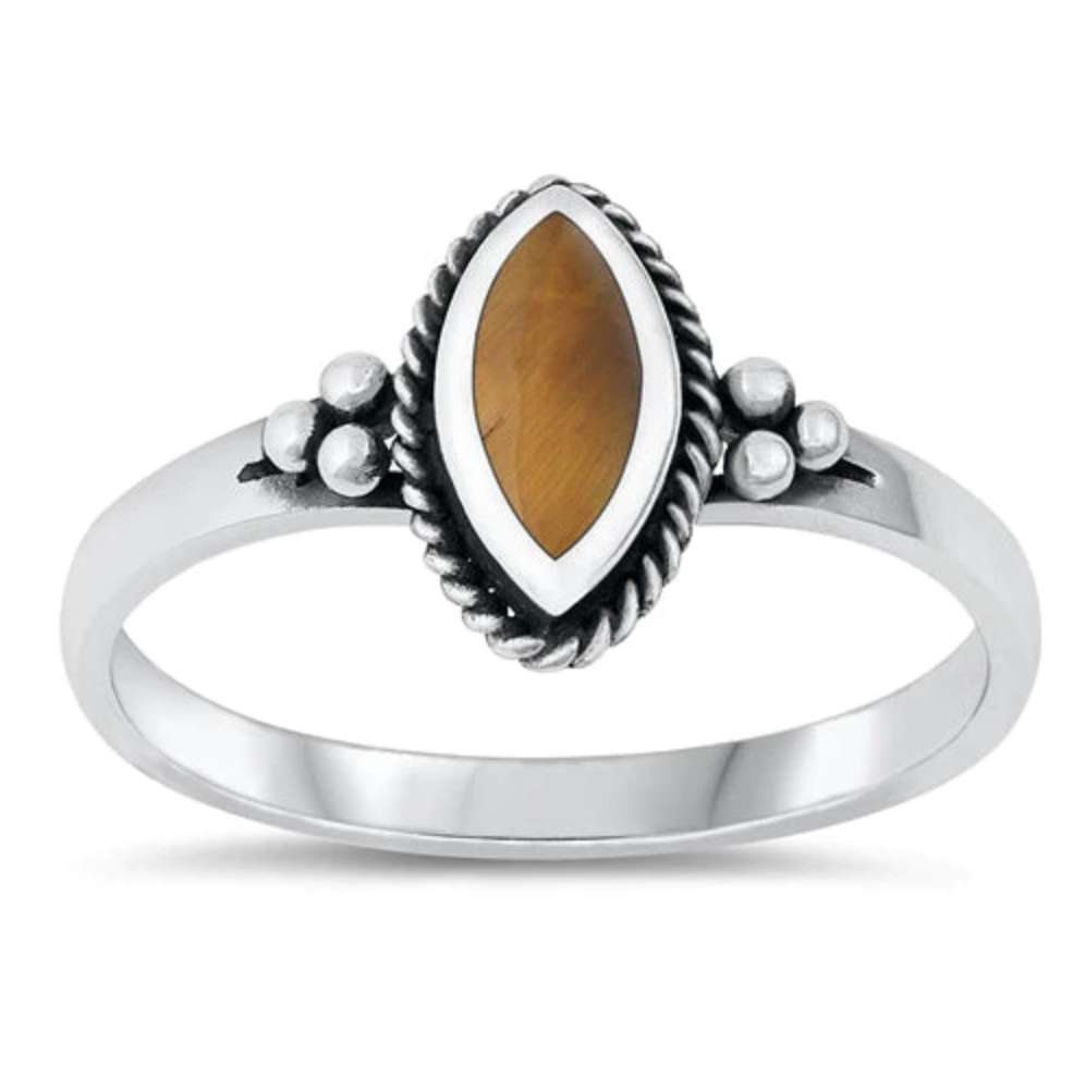 Semi-Precious Oval Ring