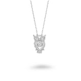 Dancing CZ Owl Necklace