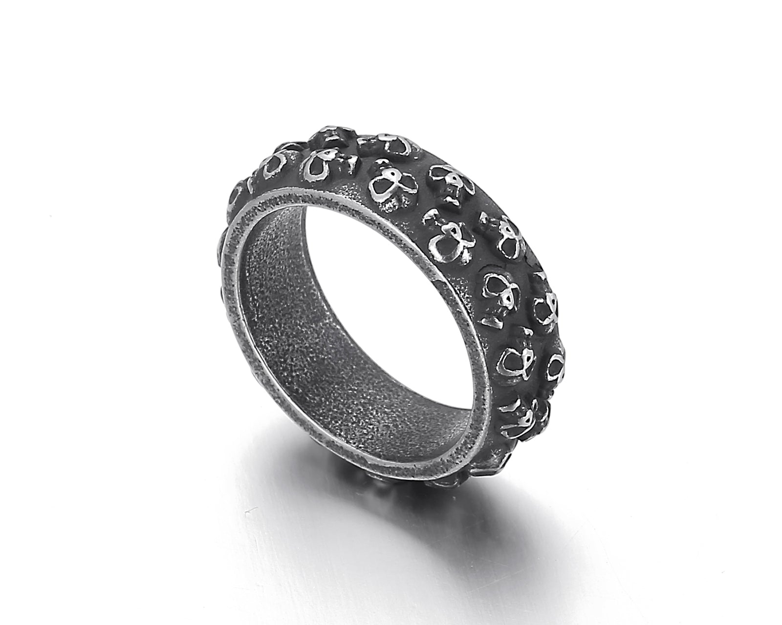 Double Skull Eternity Ring