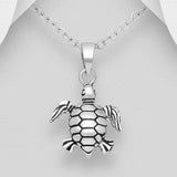 Turtle Facing Up Necklace