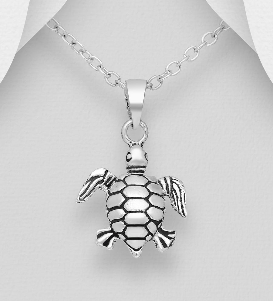 Turtle Facing Up Necklace