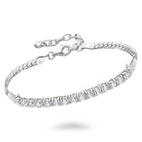 3mm Round CZ Half Tennis Bracelet