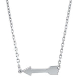 Smooth Sideways Arrow Necklace