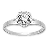 Brilliant CZ Solitaire Ring 7mm