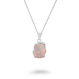 Rough Cut Rose Quartz Necklace