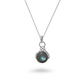 Woven Design Round Gemstone Necklace
