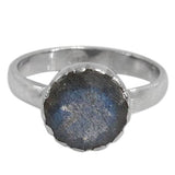 Round Labradorite Ring