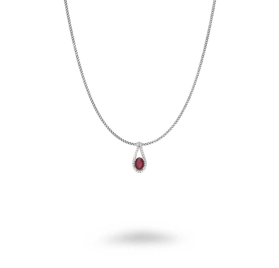 Semi-Precious CZ Slider Necklace