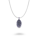 Medium Oxidized St. Christopher Necklace